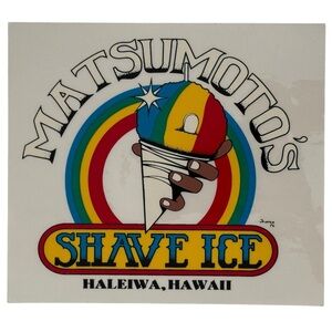 MATSUMOTO Shave Ice Haleiwa, Hawaii Sticker